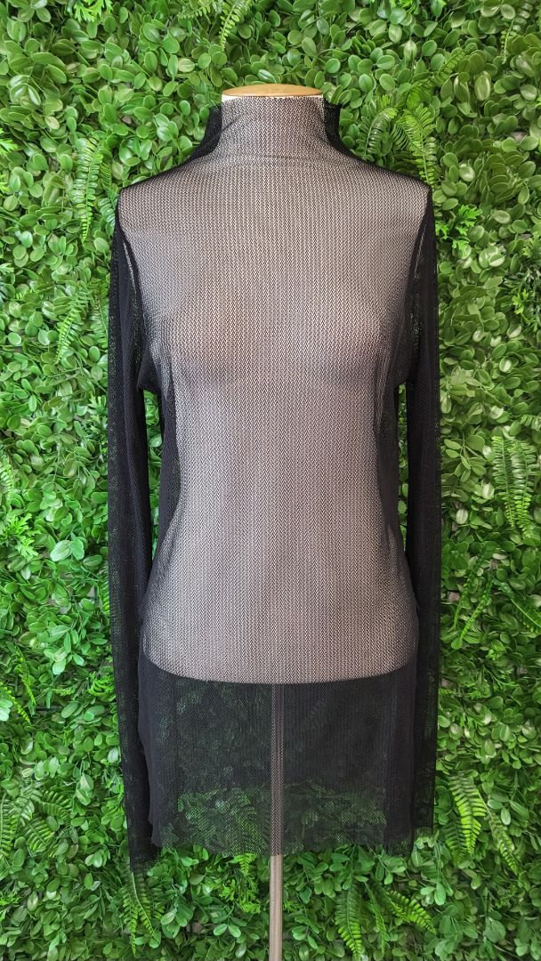 Taylor Black Mesh Layering Top (12)