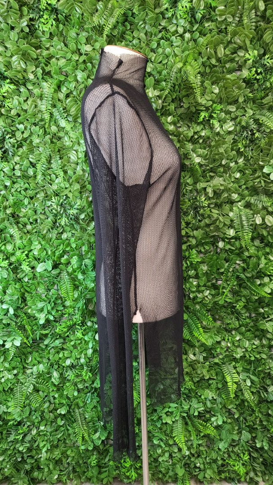 Taylor Black Mesh Layering Top (12)