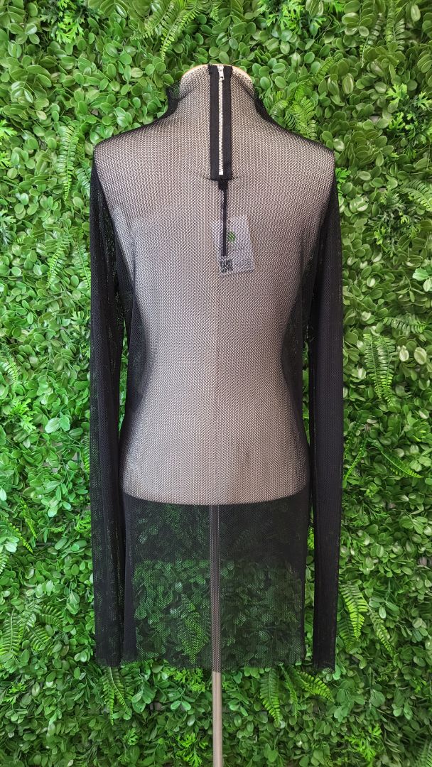 Taylor Black Mesh Layering Top (12)