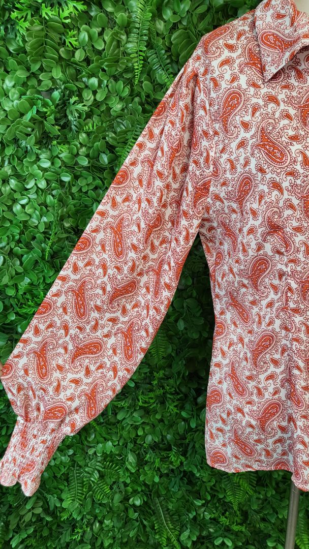 Augustine Orange/Pink Paisley Blouse (12)