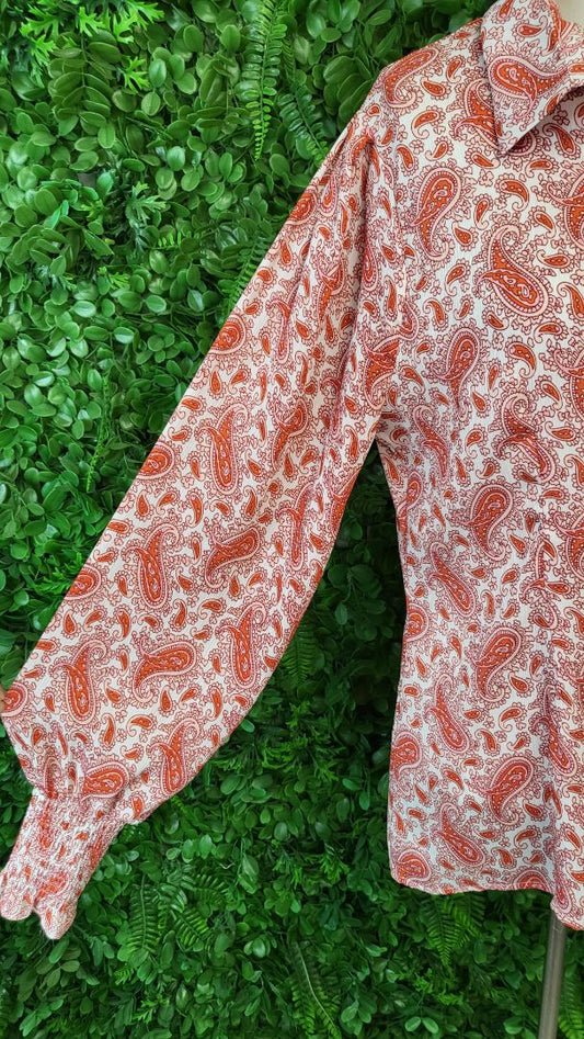 Augustine Orange/Pink Paisley Blouse (12)