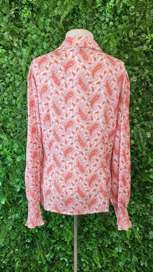 Augustine Orange/Pink Paisley Blouse (12)
