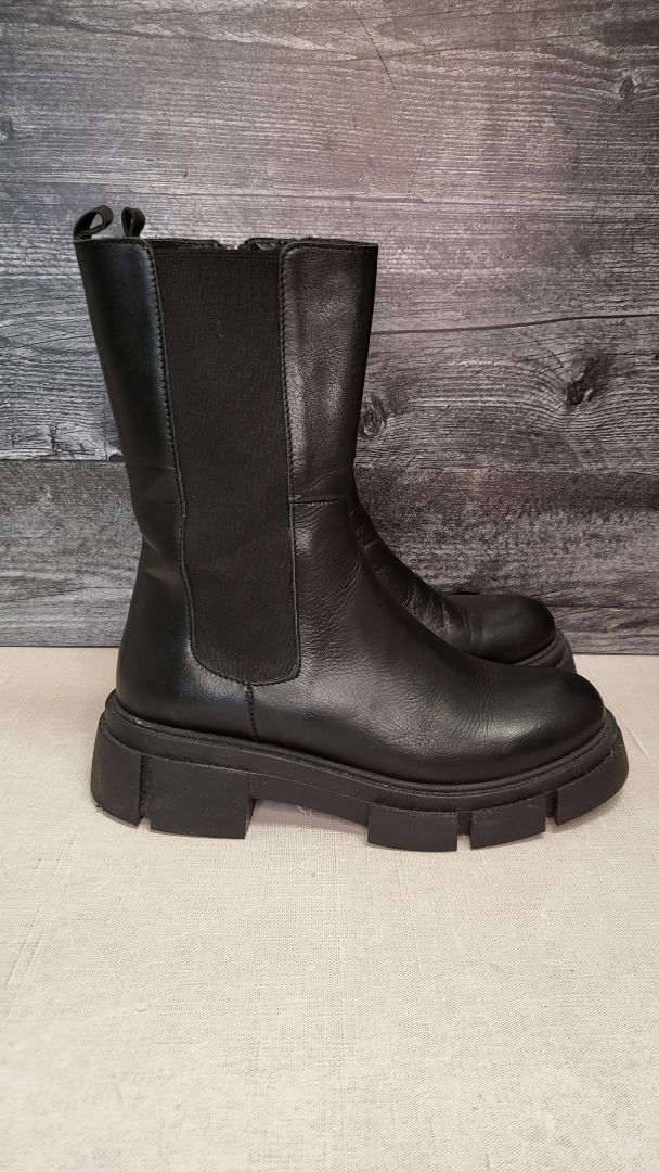 Sempre Black Laila Chelsea Boots (37)