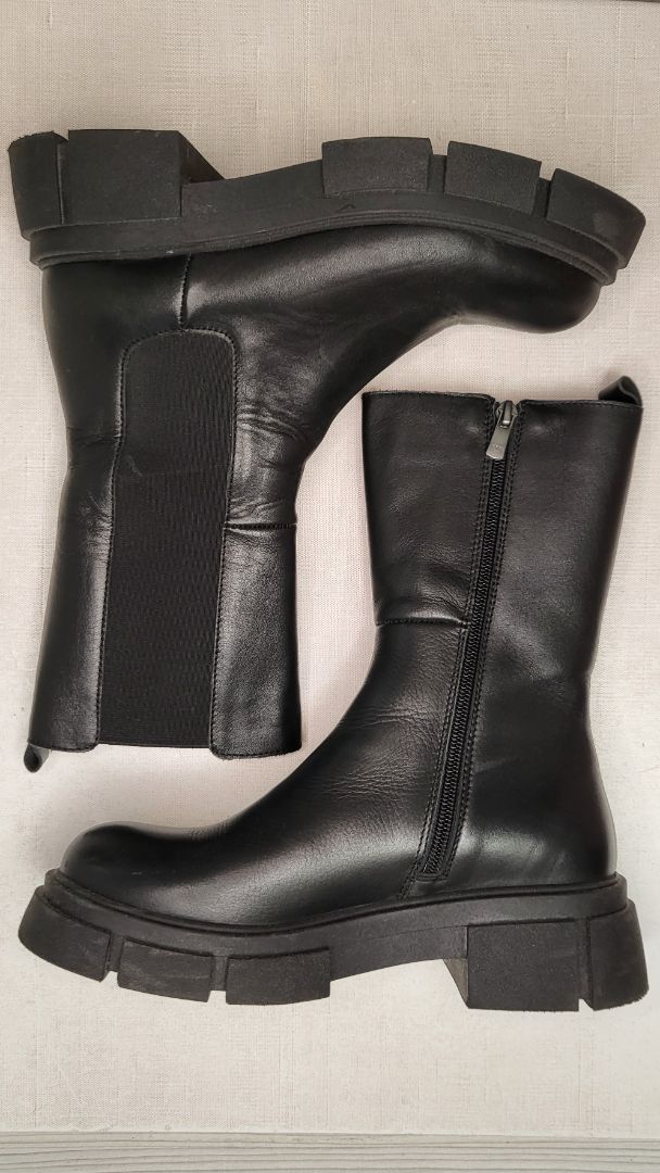 Sempre Black Laila Chelsea Boots (37)