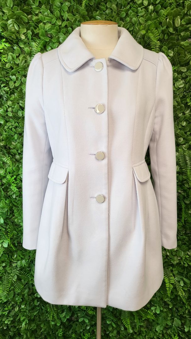 Forever New Ice Blue Single Breasted Coat (10)