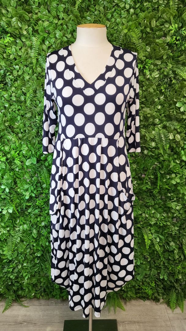 Bittermoon Navy/White Cocoon Dress (8)