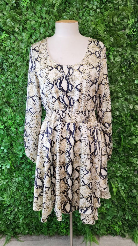 Amaya  Reprile Print Dress (8)