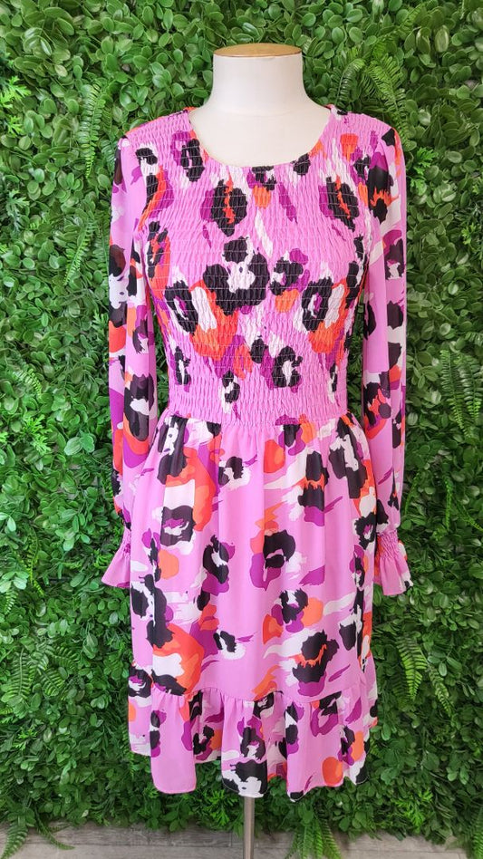 Augustine Pink Shirred Dress (8)
