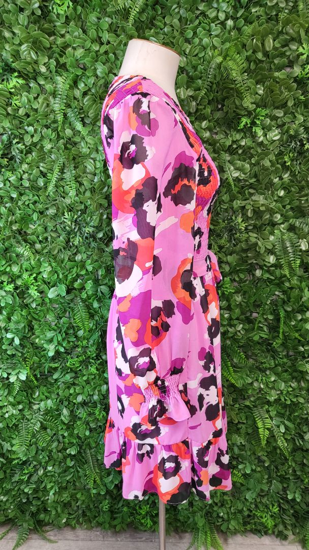 Augustine Pink Shirred Dress (8)