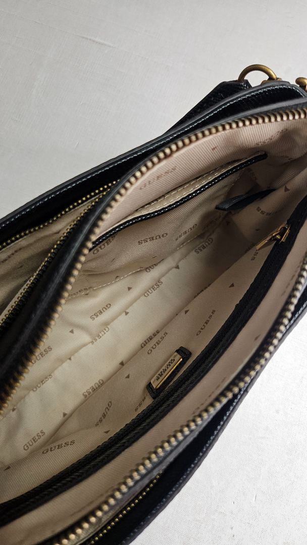 Guess Brown Cordelia Girlfriend Crossbody Bag 18(H) x 26(W) x 9(D) cm