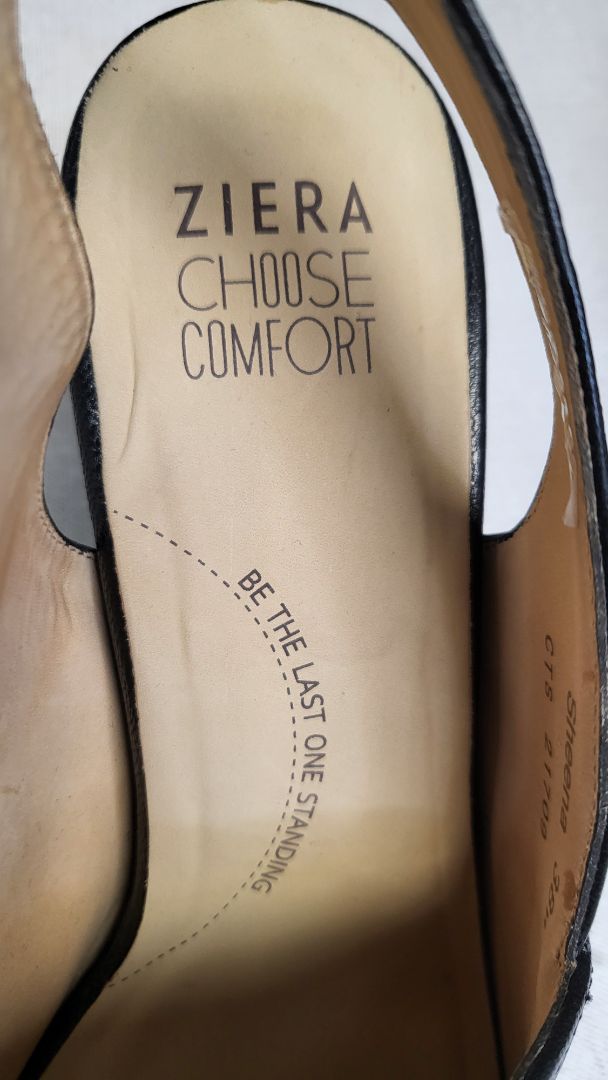 Ziera Black Slingback Heel (38)