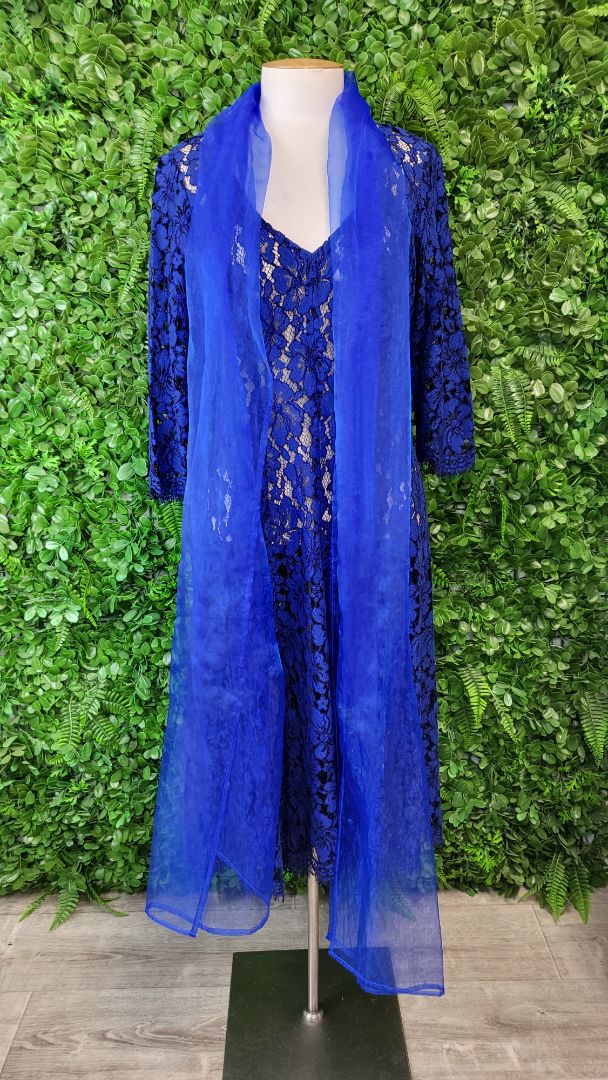 Annah Stretton Cobalt Blue Lace Ocassion Dress (14)