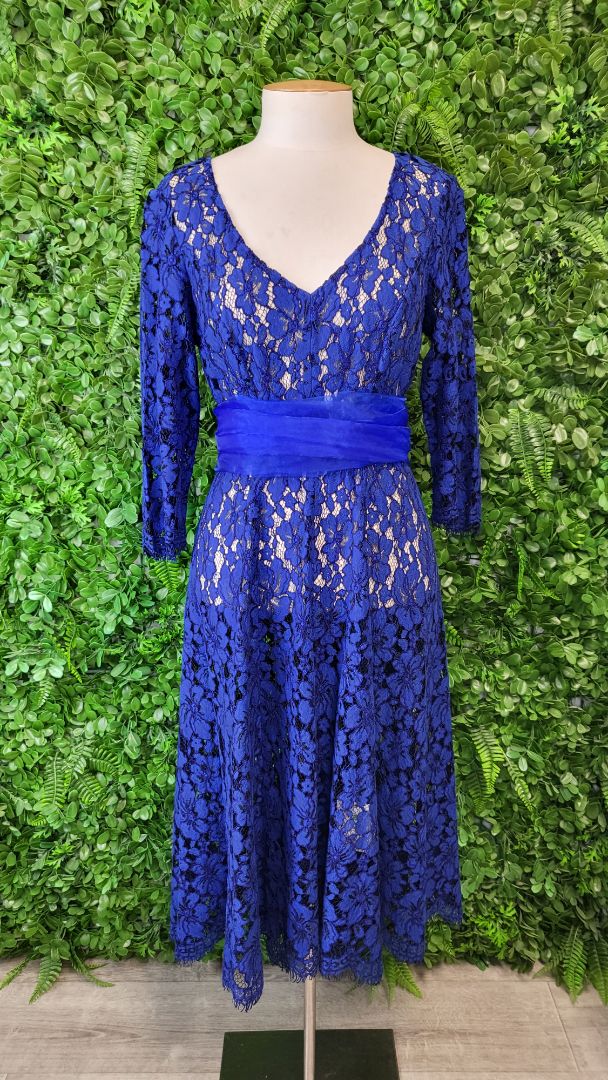 Annah Stretton Cobalt Blue Lace Ocassion Dress (14)