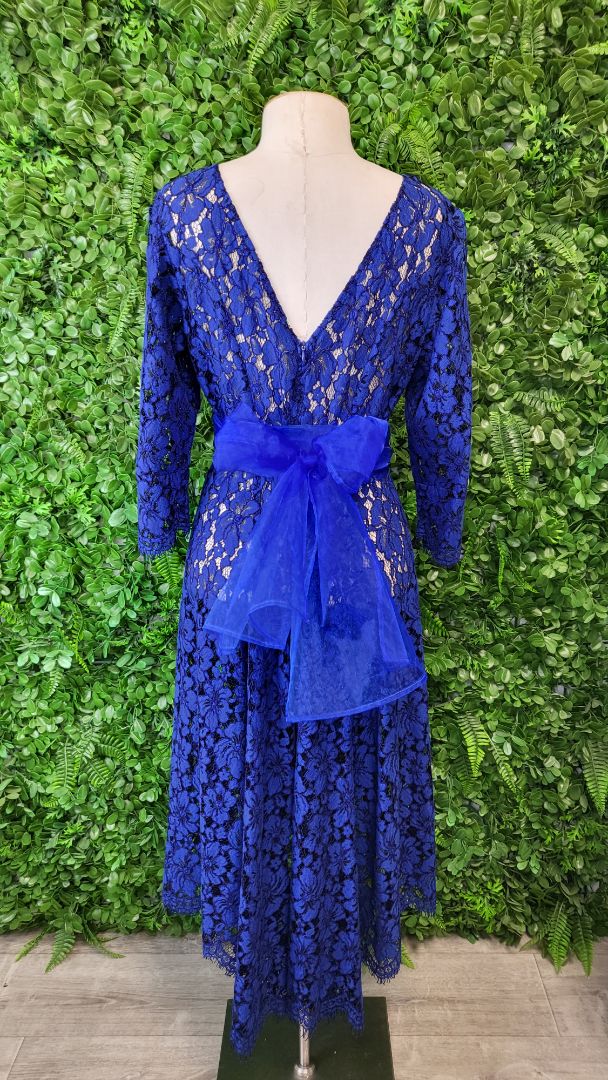 Annah Stretton Cobalt Blue Lace Ocassion Dress (14)