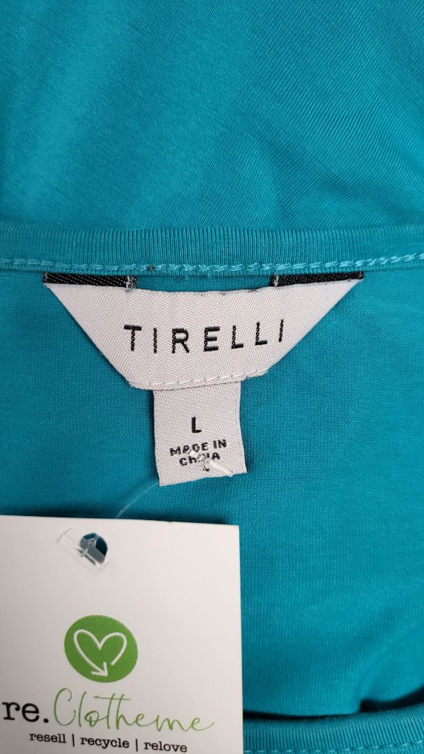 Tirelli Teal Diagonal Seam Dress (14)