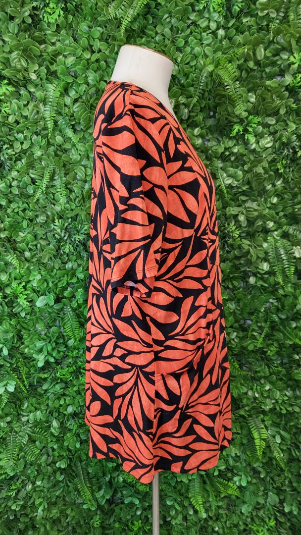 TS Orange/Black Asymmetrical Top (14)