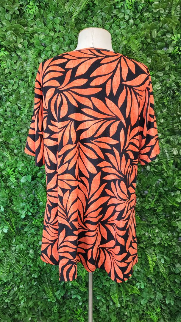 TS Orange/Black Asymmetrical Top (14)