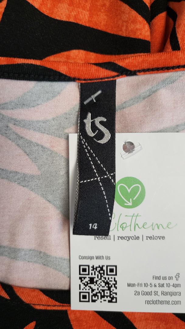 TS Orange/Black Asymmetrical Top (14)