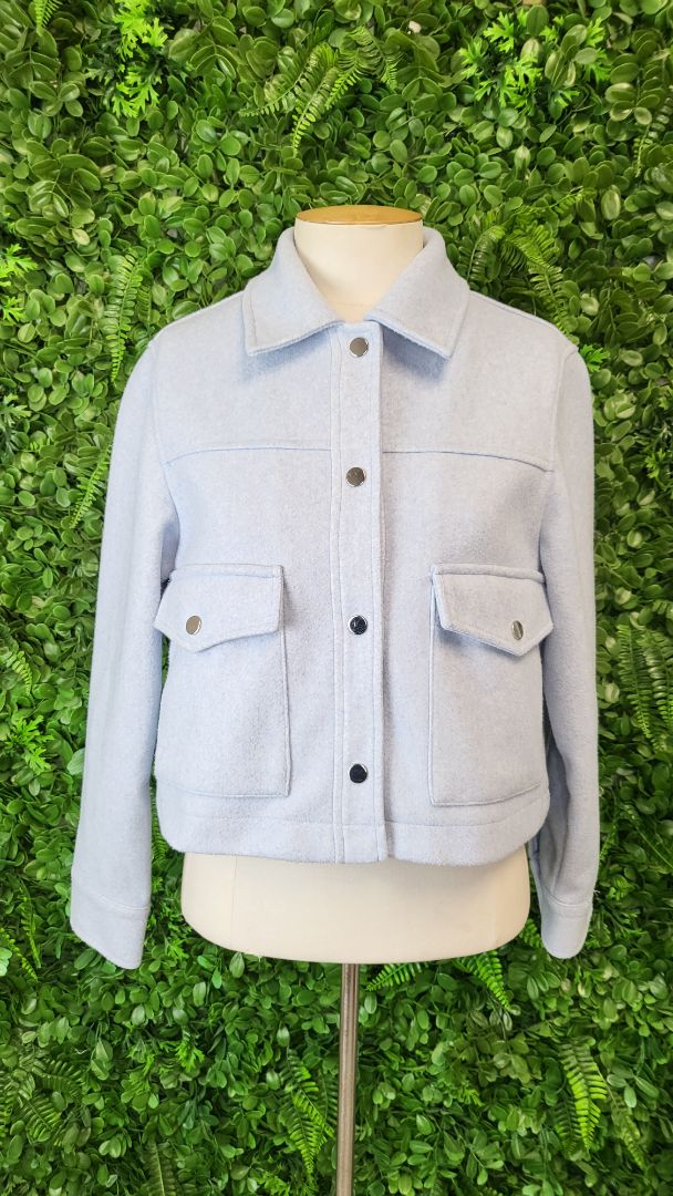 Zara Ice Blue Crop Jacket (10)