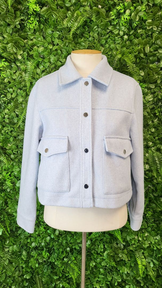 Zara Ice Blue Crop Jacket (10)