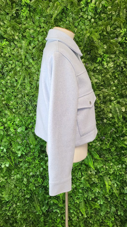 Zara Ice Blue Crop Jacket (10)
