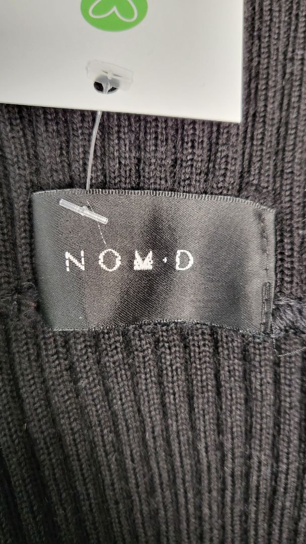 Nom*D Black Rolled Neck Crop Top (8-10)