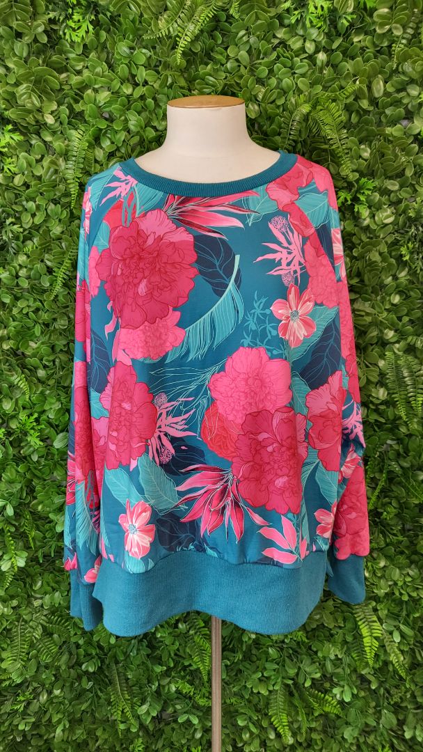Augustine Pink/Teal Floral Sweat (16)