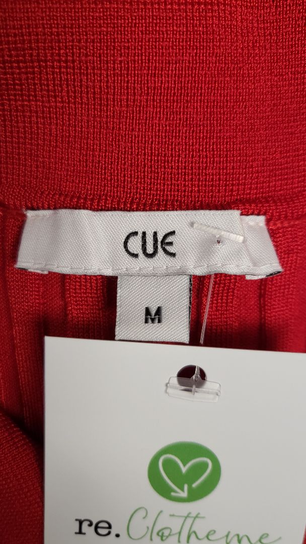 Cue Red Ribbed Top (10-12)