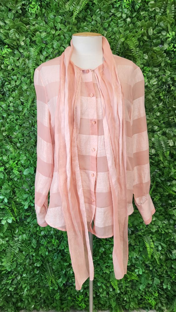 Trelise Cooper Peach David Bowie Blouse (10-12)