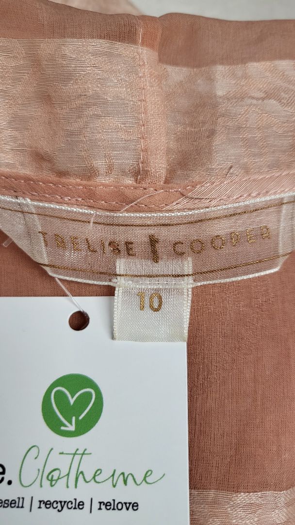 Trelise Cooper Peach David Bowie Blouse (10-12)