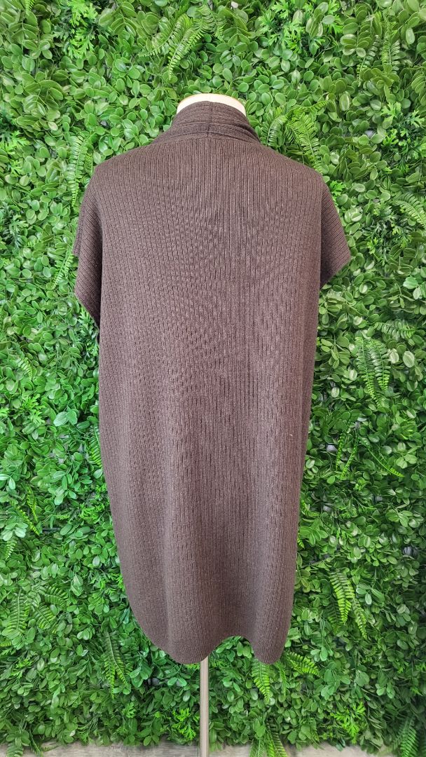 Seed Brown Longline Knit Vest (OSFM)