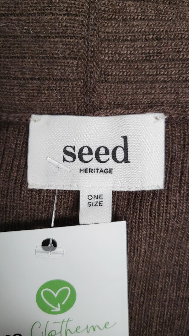 Seed Brown Longline Knit Vest (OSFM)