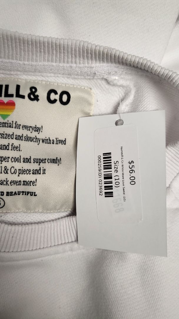 Hammill & Co White More Love Sweat (10)