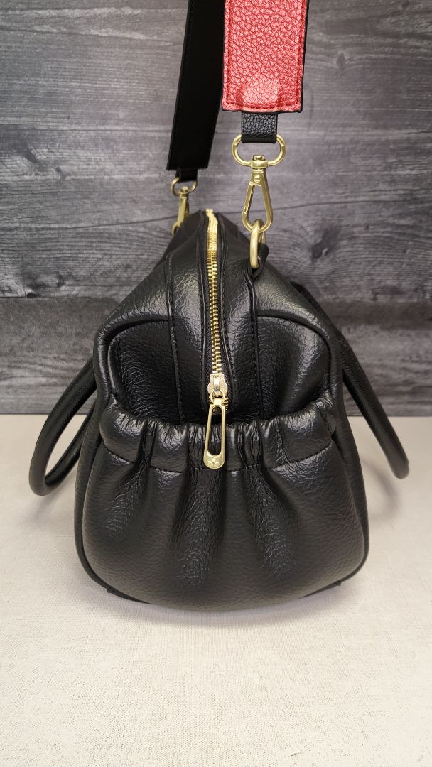 Nica Black Leather Bag (26wcmx23hx14)