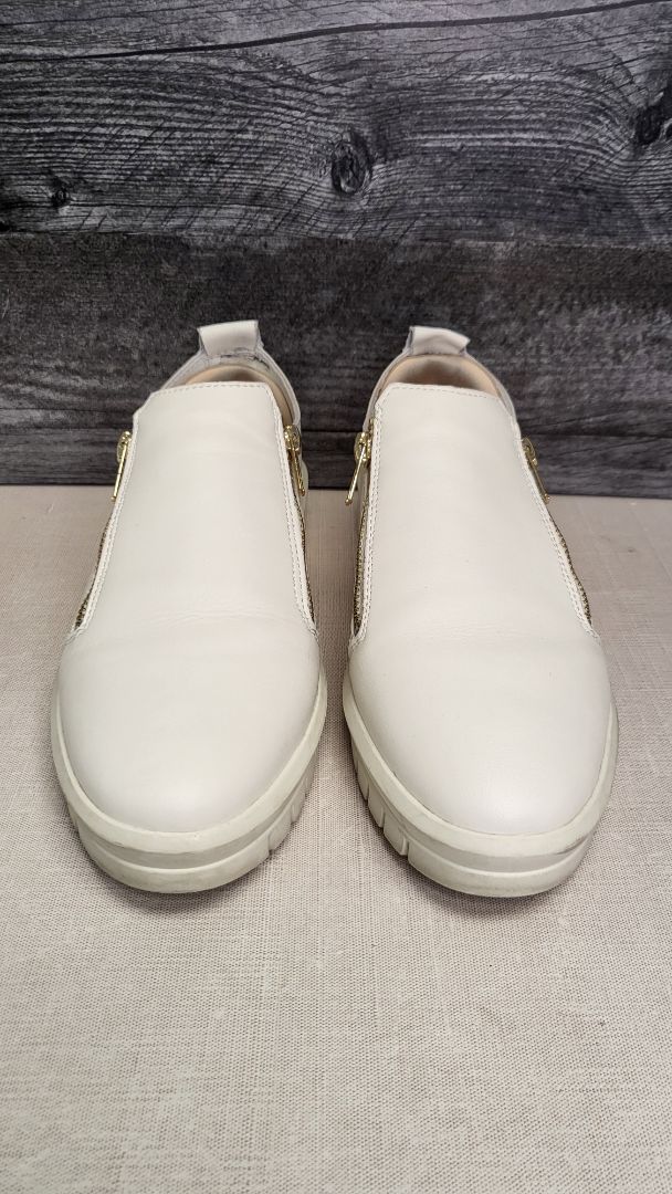 One Trick Pony Ivory Zipped Sneaker (38-38.5)