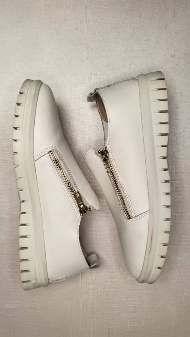 One Trick Pony Ivory Zipped Sneaker (38-38.5)