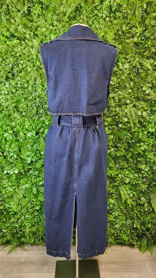 Decjuba Dark Denim Sleeveless Trench (8)