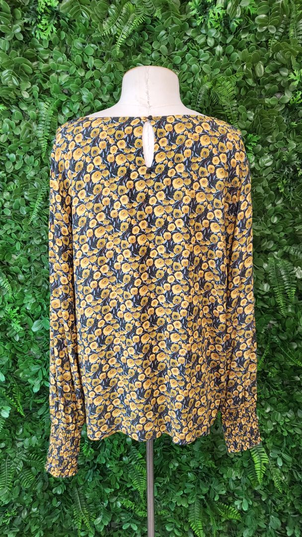 Nile Mustard Floral Top (10-12)