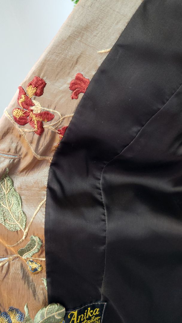 Anika Tan Embroidered Coat (14-16)
