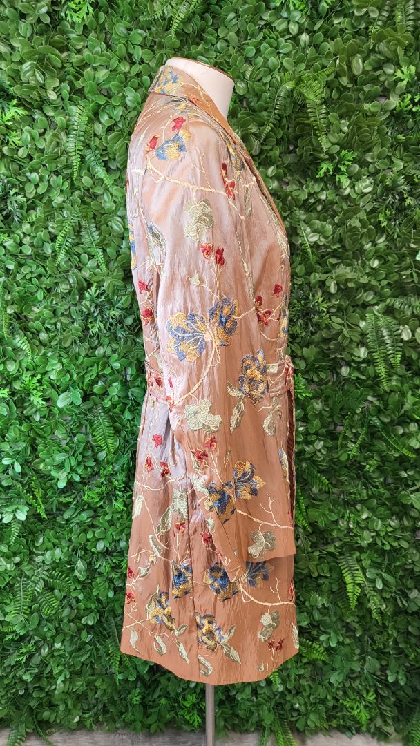 Anika Tan Embroidered Coat (14-16)