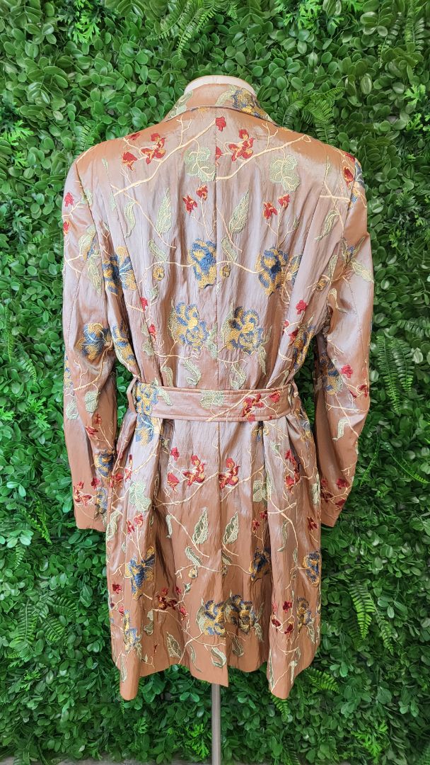 Anika Tan Embroidered Coat (14-16)