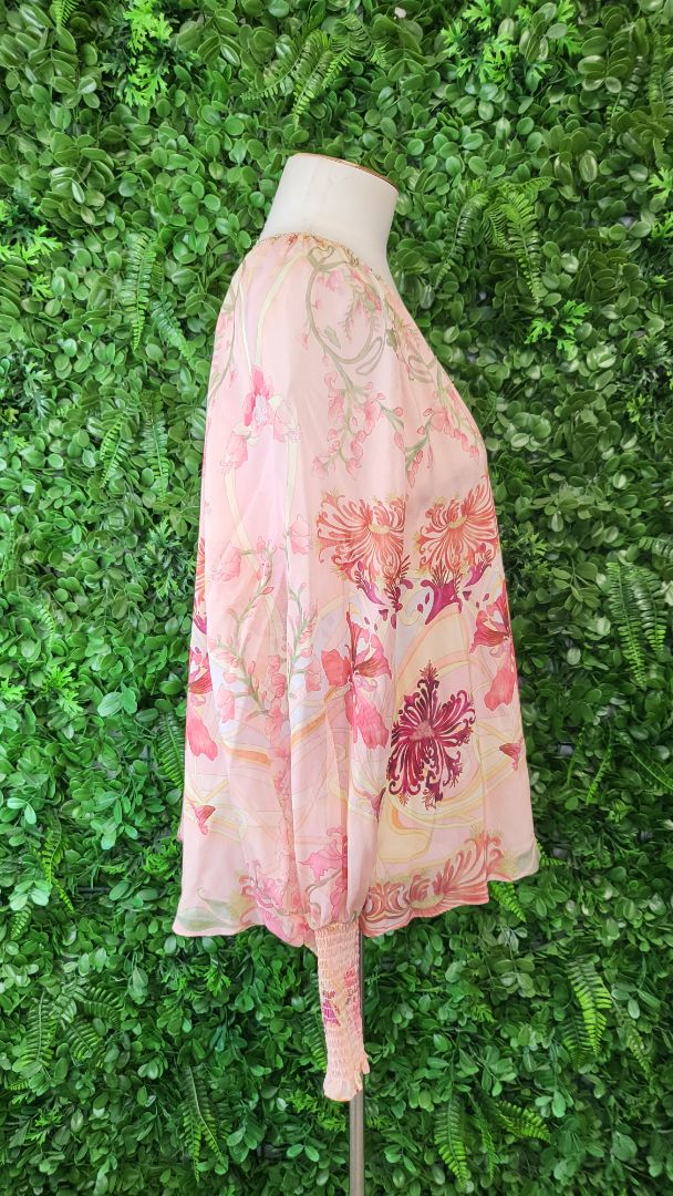Camilla Floral Shirred Cuff Blouse BNWT (10)