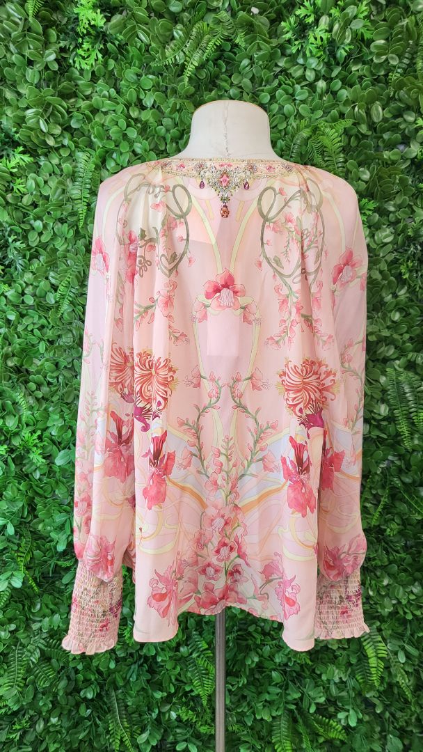 Camilla Floral Shirred Cuff Blouse BNWT (10)