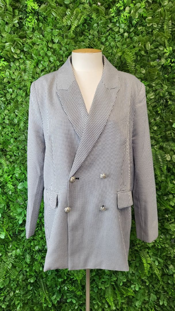 Leoni B/W Herringbone Blazer (12-14)