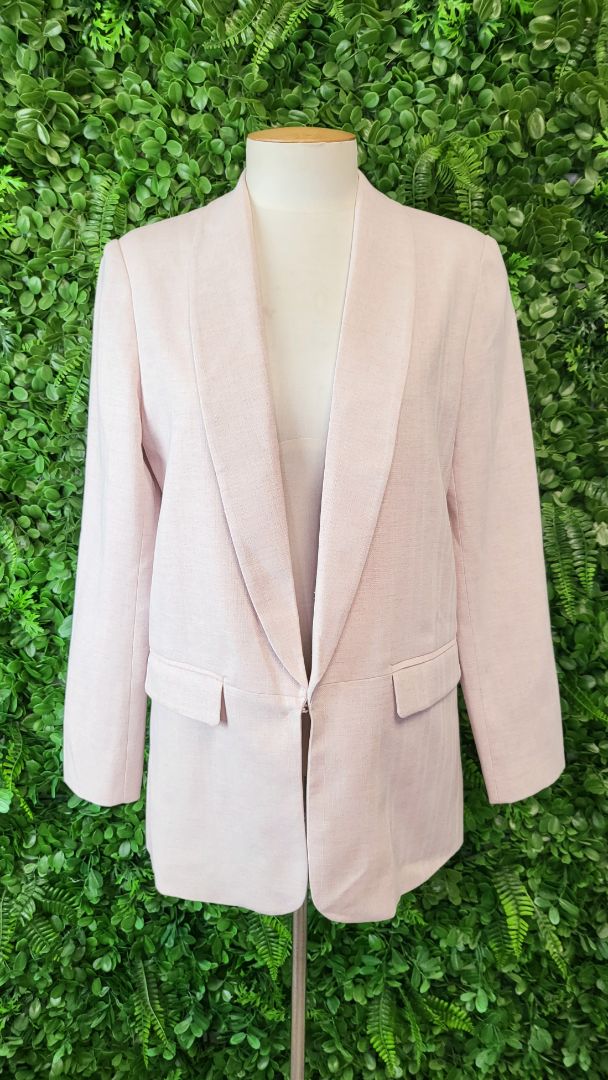 Loughlin Pale Pink Linen Blend Blazer (8-10)