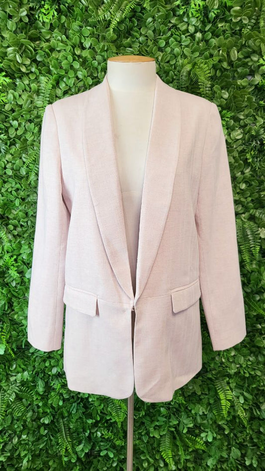 Loughlin Pale Pink Linen Blend Blazer (8-10)