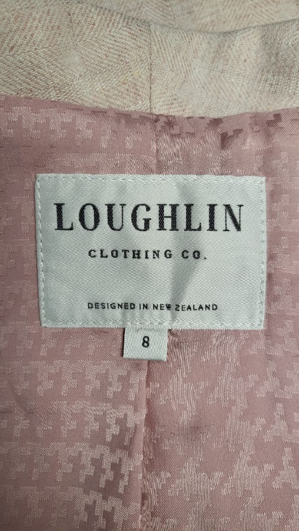 Loughlin Pale Pink Linen Blend Blazer (8-10)