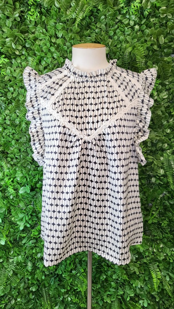 Drama The Label Print Valley Top BNWT (14)