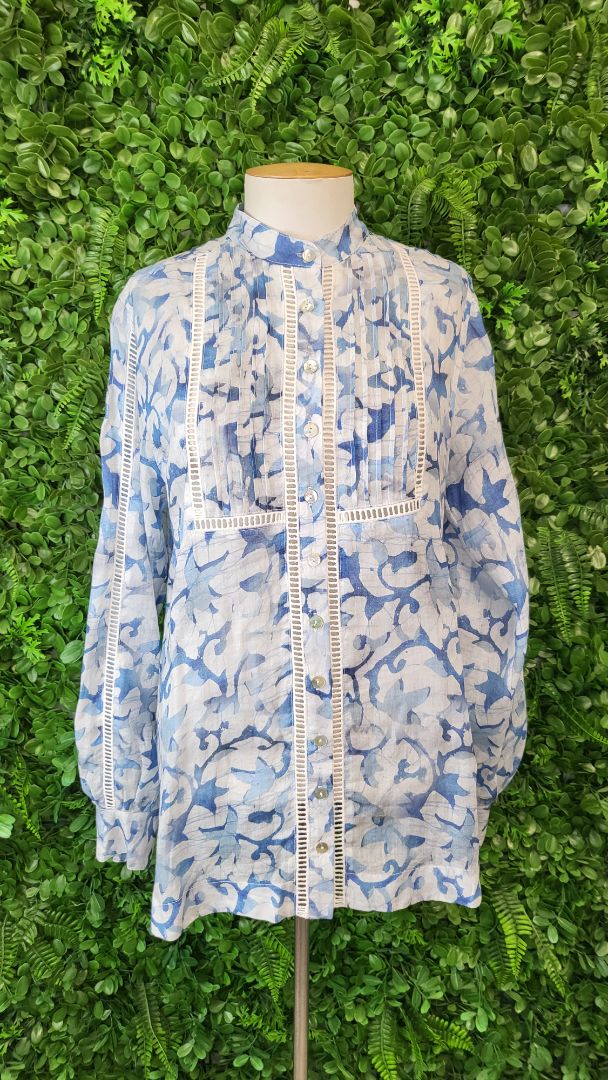 Loughlin Blue Pattern Blouse (12-14)