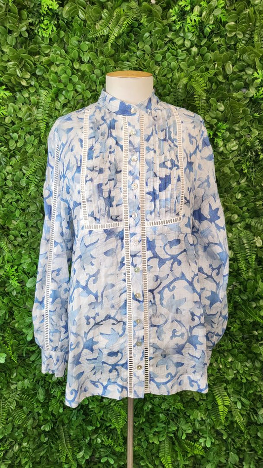 Loughlin Blue Pattern Blouse (12-14)